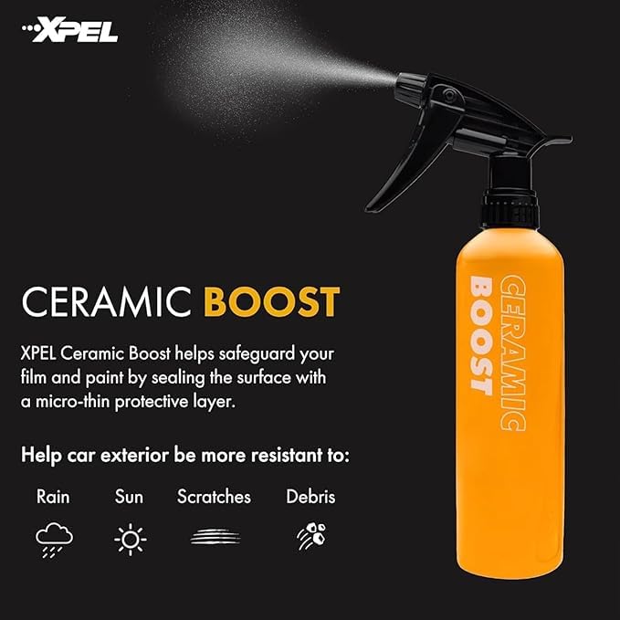 XPEL رذاذ طلاء XPEL سيراميك بوست، 16 أونصة - رذاذ تفصيل السيارات ثنائي أكسيد السيليكون، يتجمع ويصد الماء، الغبار، الوبر، ويحمي من الحطام - آمن للسيارات، الشاحنات، الدراجات النارية، المركبات الترفيهية والمزيد - Image 3
